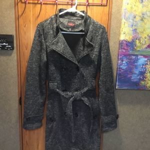 NWOT YOKI Brand Sweatshirt Weight Women’s Jacket Size XL.  Marled Grey & White